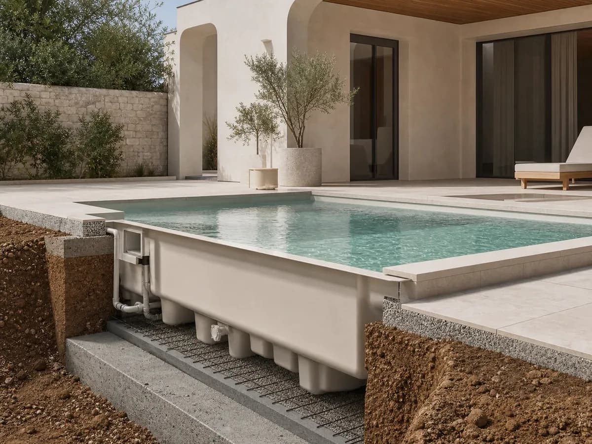 Guide des piscines préfabriquées : panneau, fibre — detay görseli 3