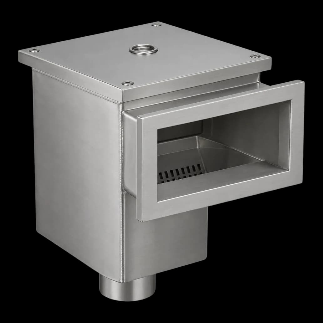 Wide-Mouth Stainless Pool Skimmer