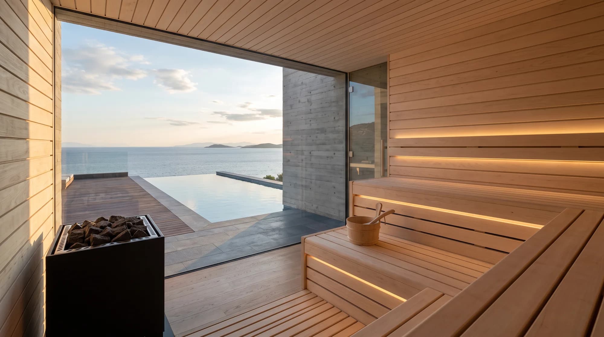 Sauna Yapımı — Çilek Havuz Proje Uygulaması
