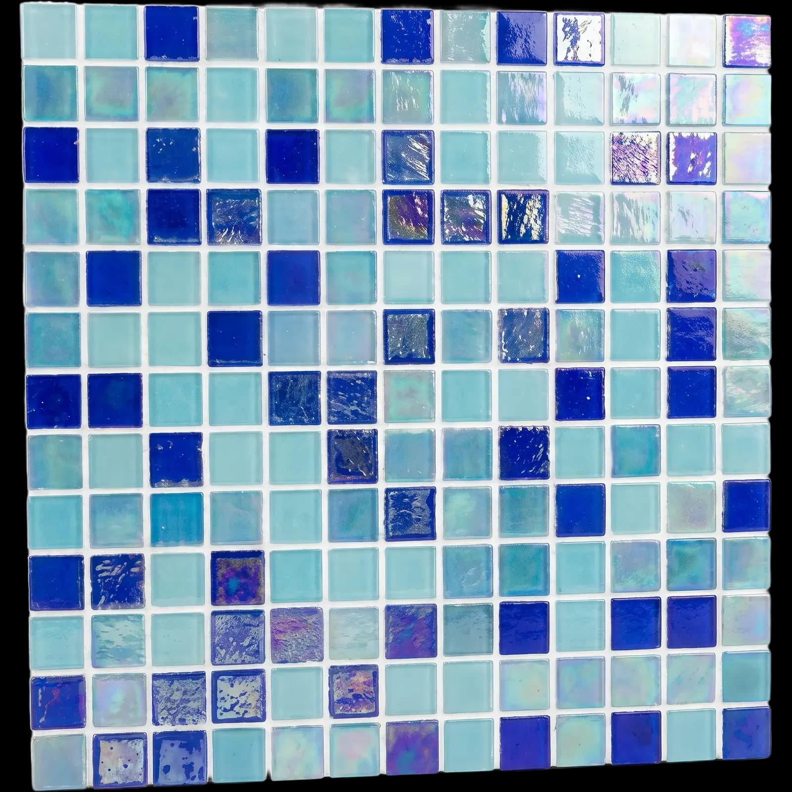 Mosaïque en Verre : Premium Pearl Mix (Sea) · Systèmes de revêtement de piscine