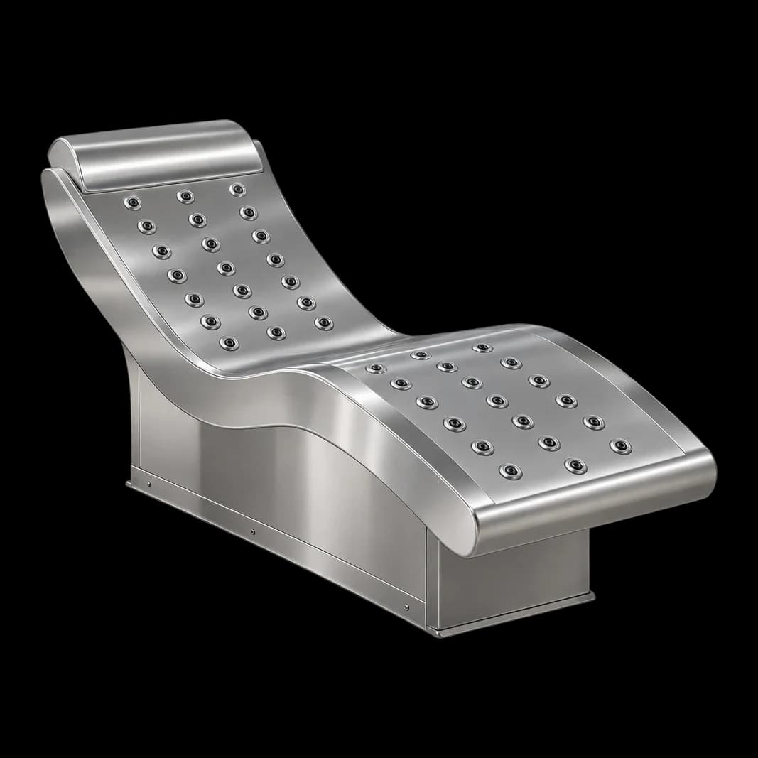 Edelstahl-Pool-Hydromassageliege