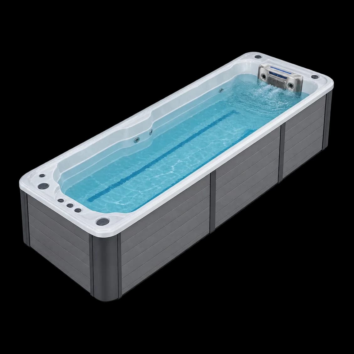 Skypool Fertig-Schwimmbecken mit Gegenstromanlage